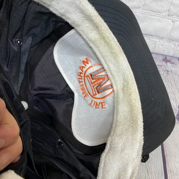 Vintage Trucker Hat Rope Cap Nylon Snapback Black Maritime Tire Embroidered Logo - Picture 10 of 10